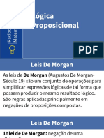 Lógica proposicional e leis de De Morgan