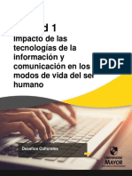 Unidad 1: Impacto de Las Tecnologías de La Información y Comunicación en Los Modos de Vida Del Ser Humano