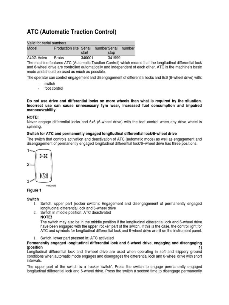 A40g Dif Lock Manual | PDF | Manufactured Goods | Automotive Industry