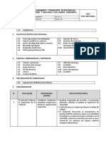 UEA San Cristobal: Procedimento: Transporte de Materiales, Acarreo Y Descarga Con Camion, Camioneta