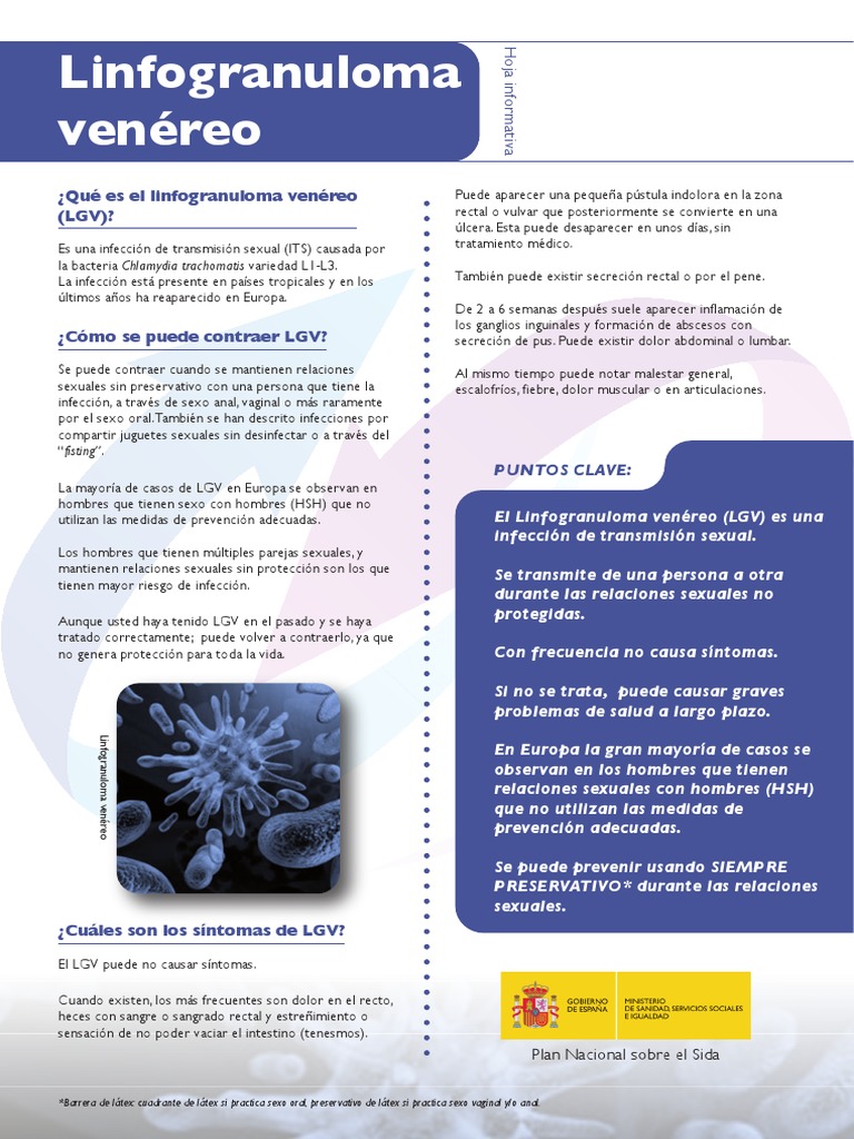 hojaInformativaLINFOGRANULOMA VENEREO | PDF | Infección transmitida ...