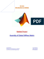 MATLAB Project Assembling The Global Stiffness Matrix