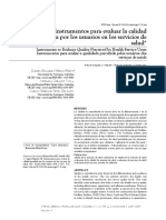 Instrumentos para Evaluar La Percepcion Calidad Desde Los Usuarios