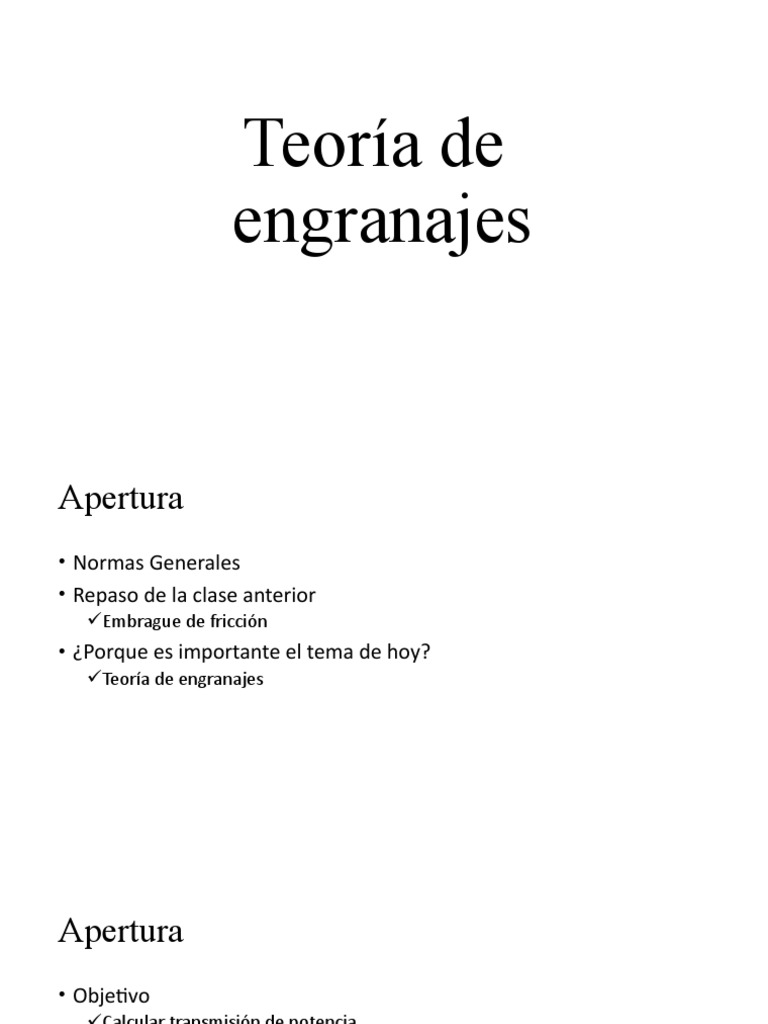 Teoría y Cálculo de Engranajes | PDF | Engranaje | Máquinas