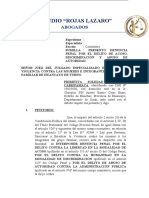 Presento Denuncia Penal Por Violencia Contra La Mujer - Primitiva Soledad Valencia Carhuamca