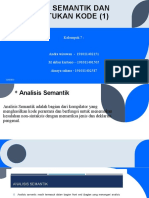 Analisis Semantik Dan Pembentukan Kode