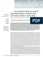 Quantum Molecular Dynamics Study of Expanded Beryllium Evolution From Warm Dense Matter To Atomic Fluid