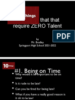 10 Things That Require Zero Talent - Bradley 2021-2022
