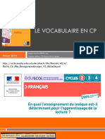 Le Vocabulaire en CP 1