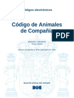 BOE-210 Codigo de Animales de Compania
