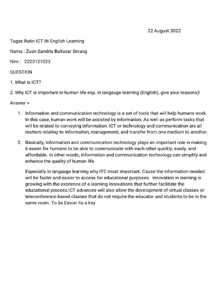 ICT Routin Task 1 - Zuan Sandria | PDF