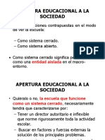 Apertura Educacional a La Sociedad