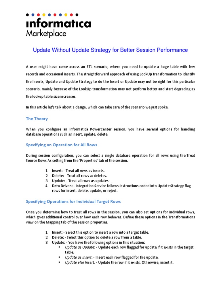 Update Without Update Strategy PDF Databases Data Management Software