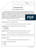 Atividade de Portugues Formas Nominais Do Verbo 8o Ano PDF