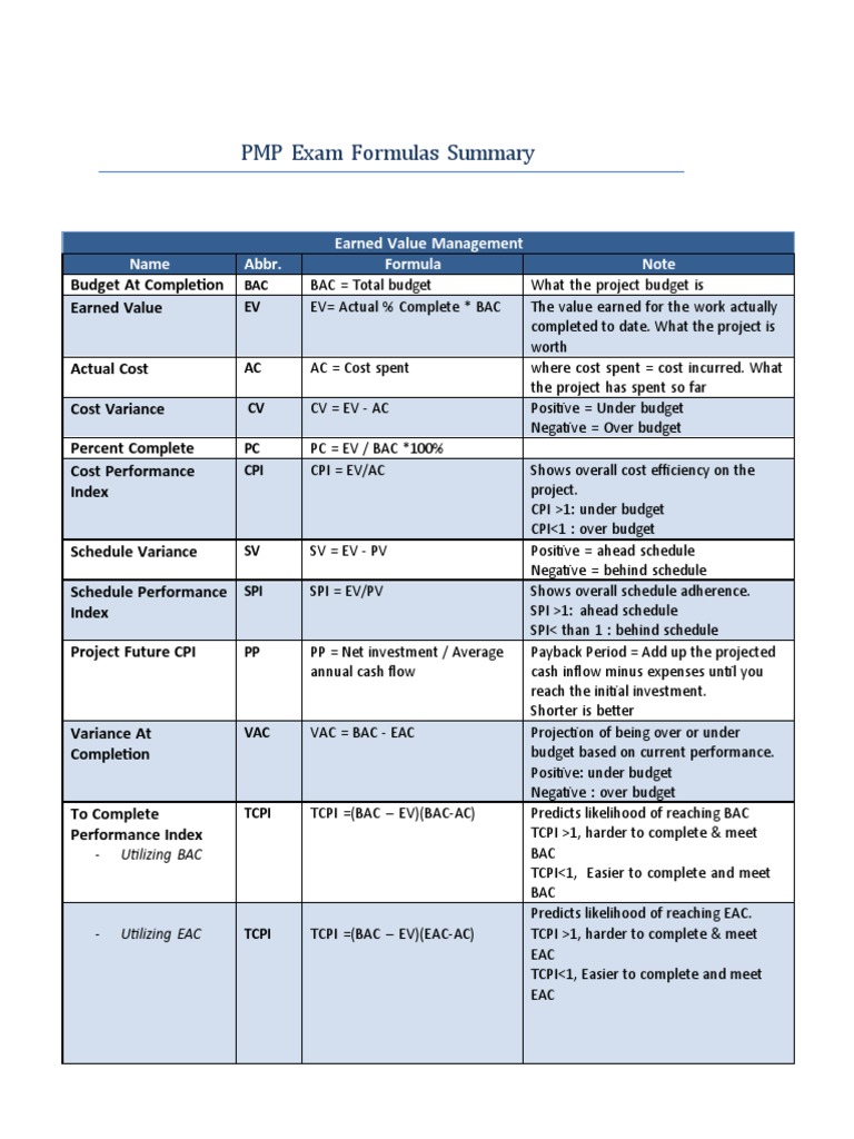 pmp-formulas-week5-pdf-net-present-value-discounted-cash-flow