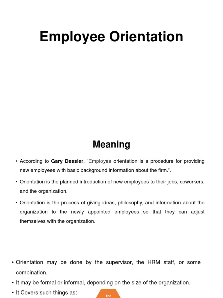 Employee Orientation | PDF | Employment | Socialization