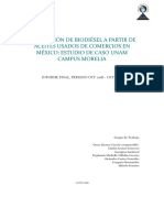 Reporte de Biodiesel Elaborado Por Alumnos de La UNAM
