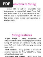 Swing Features and Components