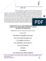 Ley 217 Ley General Del Medio Ambiente y Los Recursos Naturales