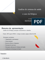 Análise Do Sistema de Saúde - o Caso Da Bélgica