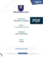 Investigación científica: proceso y clasificación