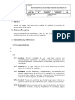 PPAU -052 AUDITORIA PROCESO DE PRESERVACION DEL PRODUCTO