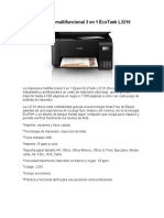 Impresora Multifuncional 3 en 1 EcoTank L3210