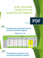 Análisis de Capacidad Productiva en Máquinas de Pimiento