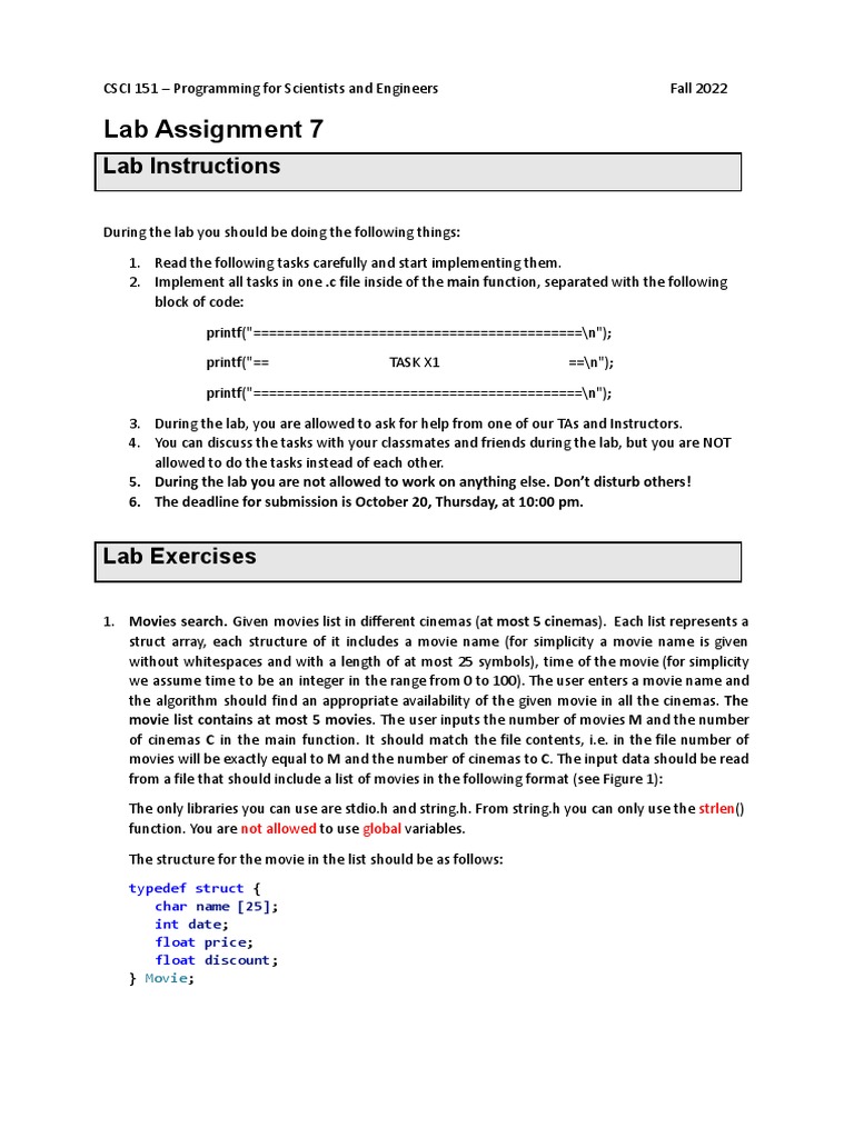 Programming Lab 7: Movies Search and Circles and Points Exercises | PDF ...