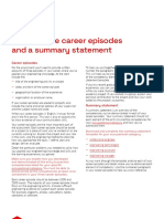 How To Write Career Episodes and Summary Statement