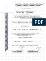 Diploma Marceliano Polo Lain