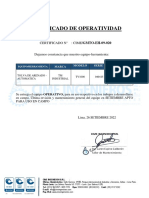 Certif Operat #034 Tolva de Arenado TM 040415