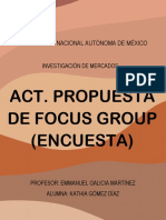 Propuesta de Focus Group (Encuesta?