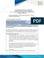 Guía de Actividades y Rúbrica de Evaluación - Unidad 1 - Paso 2 - Actividad Colaborativa 1
