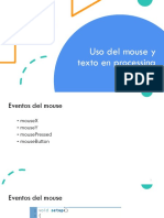 Eventos del mouse y texto en Processing: tutorial completo con 15 ejercicios