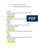 Cuestionario Ley de Transito Tipo C y e Resuelto