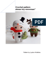 Crochet Pattern "Christmas Toy Snowman": Pattern by Lyubov Kholkina