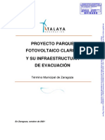 Proyecto Parque Fotovoltaico Clarita Y Su Infraestructura de Evacuación