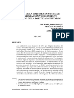 Gestión de La Liquidez en Uruguay: Implementación Y Seguimiento Operativo de La Política Monetaria