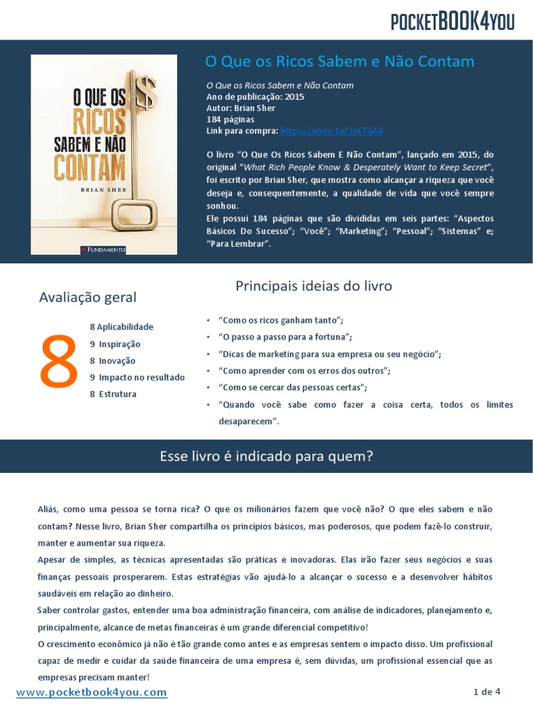 O Que Os Ricos Sabem e Não Contam - Brian Sher | PDF