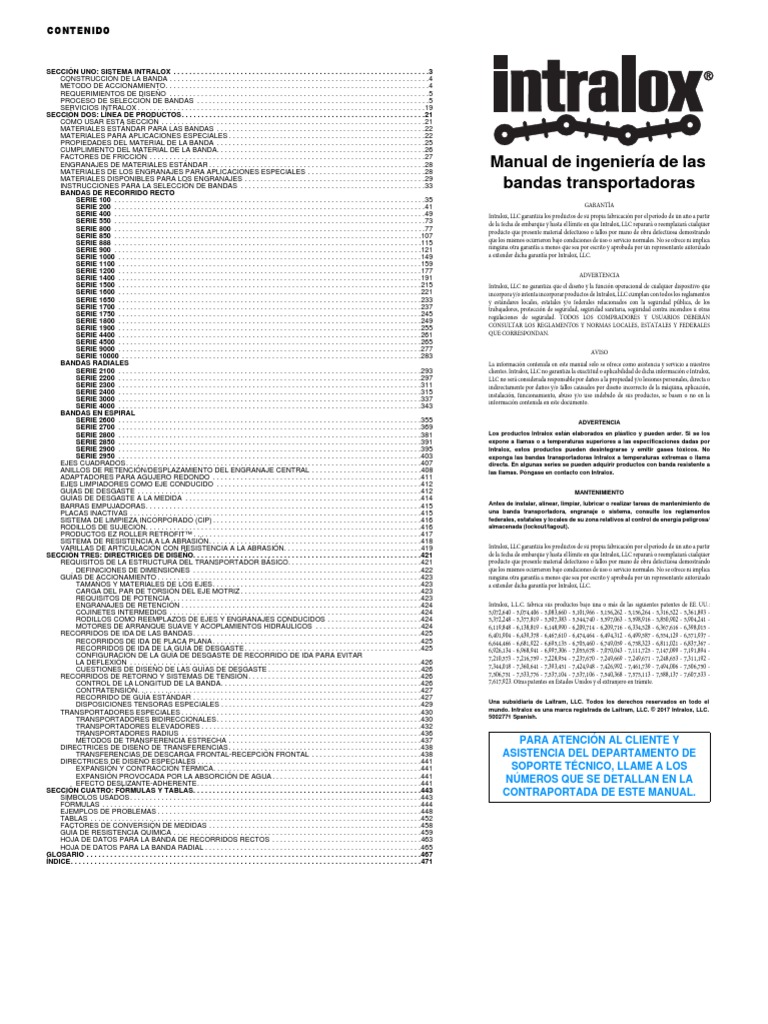 Catalogo de Intralox PDF Transporte Innovación