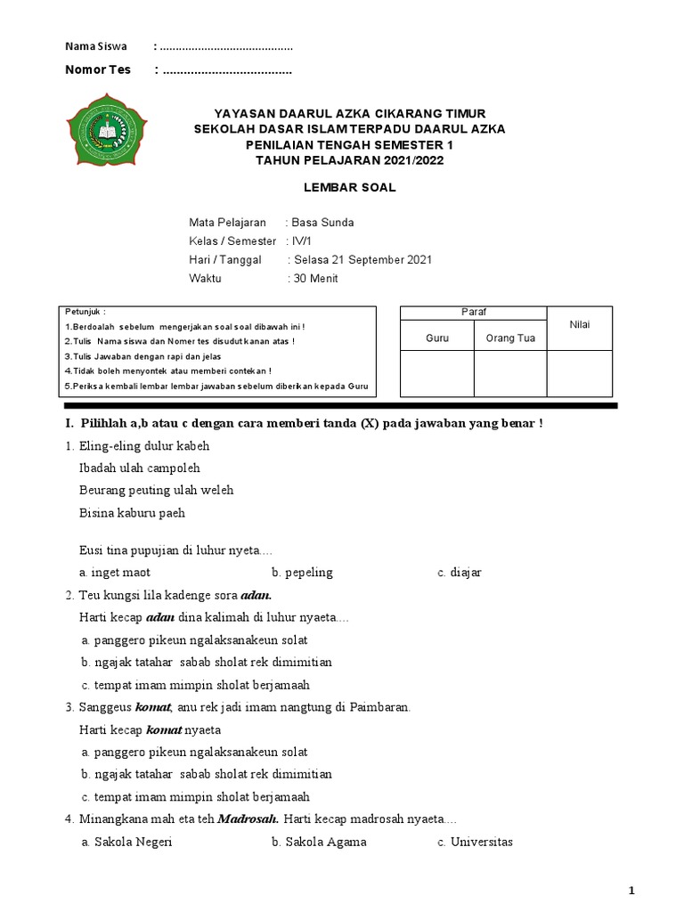 Mengasah Keterampilan Berbahasa Sunda di Kelas 4: Pendekatan Tematik yang Menyenangkan
