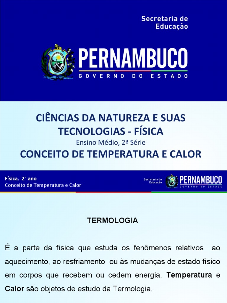 Conceitos de Calor e Temperatura | PDF | Calor | Temperatura