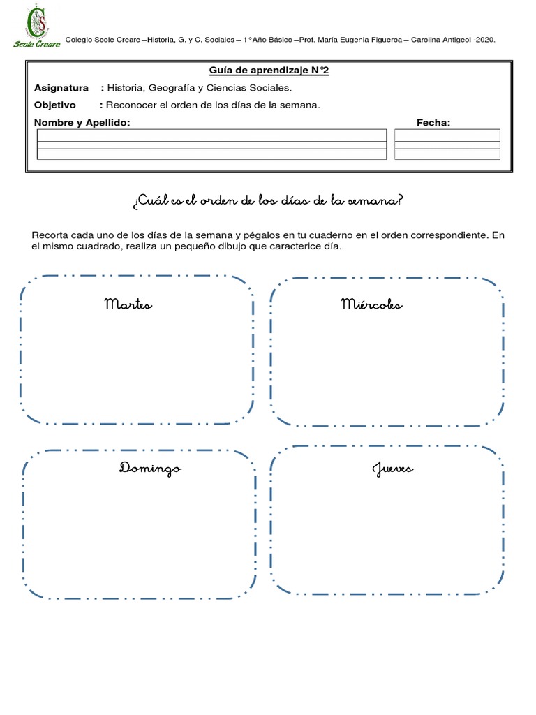 Orden de los Días de la Semana | PDF | Salud y bienestar | Historia