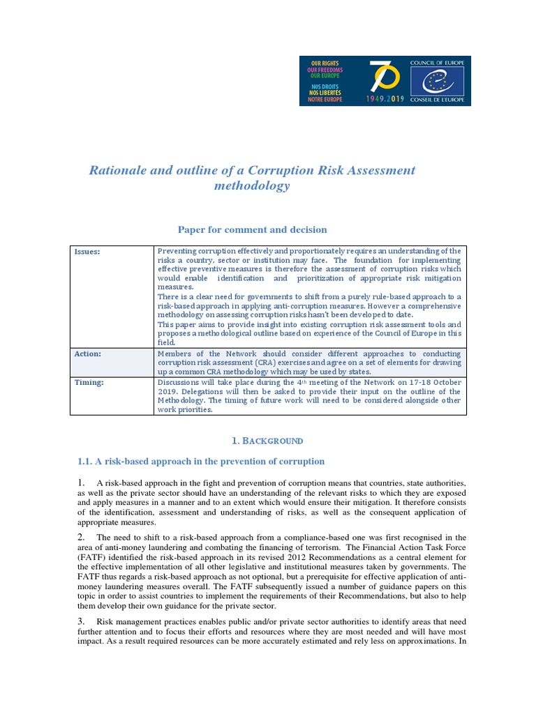 Corruption Risk Assessment Methodology | PDF | Risk | Risk Management