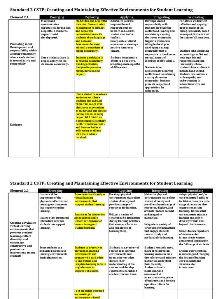 Effective Student Learning Environments | PDF | Learning | Behavioural ...