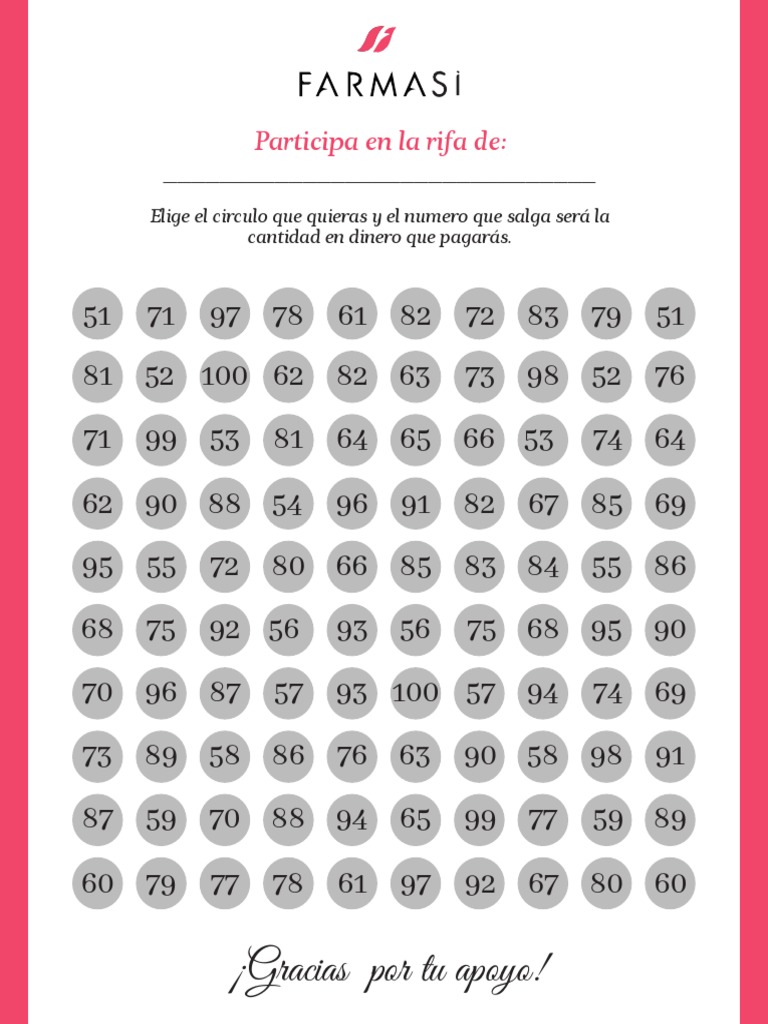 Plantilla Rifa Raspaditos para Imprimir | PDF | Hogar, jardinería y ...