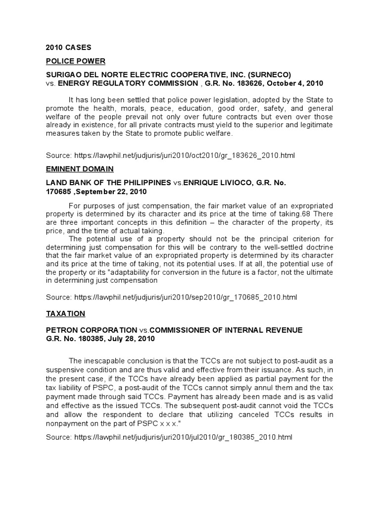 Inherent Powers of the State in Law | PDF | Eminent Domain | Taxes