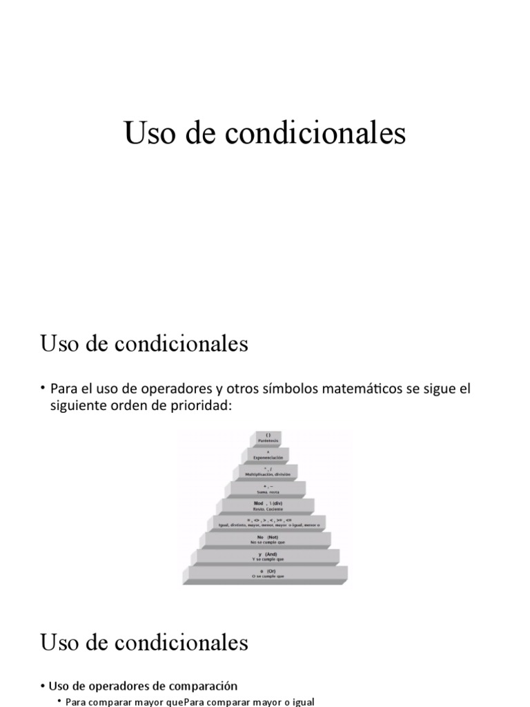 Uso de Condicionales en Programación | PDF