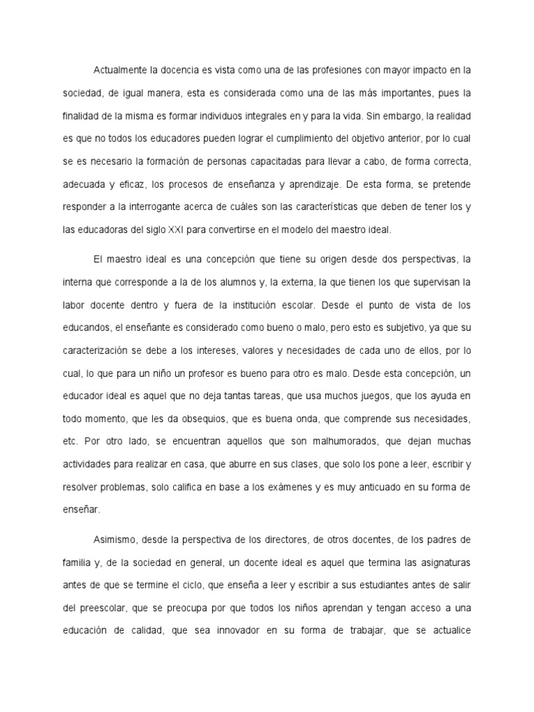 El Maestro Ideal | PDF | Método de enseñanza | Maestros